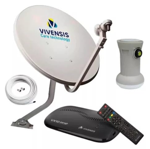 Kit Parabólica Ku Completo Vivensis para TV Digital