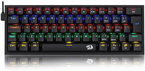 Teclado Mecanico Gamer Fizz Rainbow Preto Switch Marrom