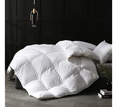 APSMILE Feathers Down Comforter King Size Luxurious All Seasons Duvet Insert - Ultra-Soft 750 Fill-power Hotel Collection C…
