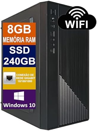 Pc Computador Cpu Intel Core I5 / Ssd 240GB M2 NVMe / 8GB Memória Ram