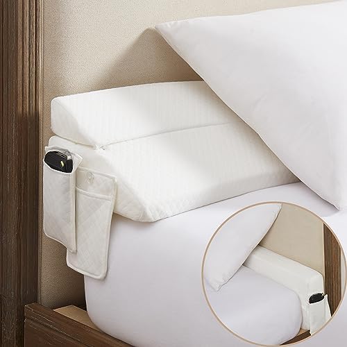 Homemate Twin Size 39" Foldable Bed Wedge Pillow for Headboard - Upgraded Bed Gap Filler Between Mattress and Headboard - Noodle Pillow Wedge for Headboard Gap