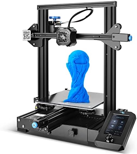 CREALITY 3D Impressora oficial Ender 3 V2 com fonte de alimentação MeanWell Versão atualizada da placa-mãe Silent, plataforma de vidro Carborundum Tamanho de impressão de tela LCD 8.6x8.6x9.8in