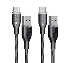 【2本セット】VOLTME USB Type C ケーブル 高耐久ナイロン USB-C 2.0 ケーブル Quick Charge 3.0/2.0対応 56Kレジスタ実装 データ転送 急速充電 タイプc ケーブル Xperia XZ XZ2、 S…