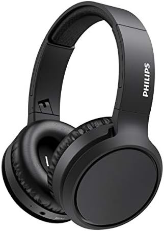 Headphone Philips bluetooth over-ear com microfone, reforço de graves e energia para 29 horas na cor preto TAH5205BK/00