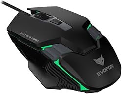 EvoFox Spectre USB Wired Gaming Mouse with Upto 3600 DPI Gaming Sensor | 6 Buttons Design | Upto 7 Million Cli