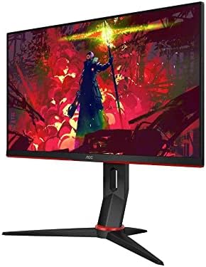 AOC, 24G2/BK, Monitor Gamer Hero 24" 144Hz IPS 1ms AMD FreeSync 24G2, COR PRETA/VERMELHA