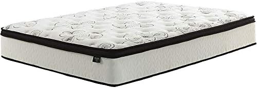 Signature Design by Ashley Queen Size Chime 12 Inch Medium Firm Hybrid Mattress with Cooling Gel Memory Foam