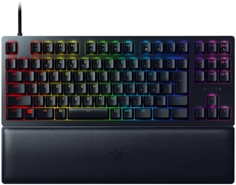 Razer(レイザー) ゲーミングキーボード Huntsman V2 Tenkeyless JP Linear Optical Switch 日本語 JP配列 オプティカルスイッチ リニア触感 テンキーレス ダブルショット PBT キーキャップ リストレスト Chroma RGB 【日本正規代理店保証品】 RZ03-03941000-R3J1 Black