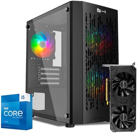 PC Gamer ITX Arena Owned, Core I5 10400F, GeForce RTX 3060 12GB, 16GB Ram, SSD NVMe 500GB