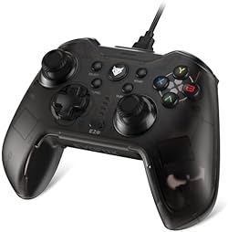 EvoFox Elite X Wired Gamepad for PC with Dual Vibration Motors, 2 Macro Back Buttons, Translucent Shell Contro