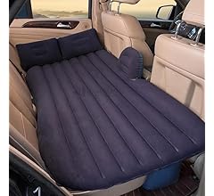 Premium Car Inflatable Bed with Pump & 2 Air Pillow|Quick Inflatable Back Seat Bed|Car Inflatable Mattress|Car Bed Mattress…