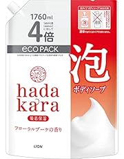 hadakara(ハダカラ)ボディーソープ泡タイプ詰替 フローラルブーケ大容量1760ml