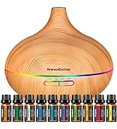 InnoGear Aromatherapy Diffuser & 10 Essential Oils Set, 400ml Diffuser Ultrasonic Diffuser Cool M...