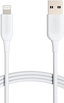 Image of Amazonベーシック USB-A -ライトニングケーブル iPhone充電 Apple MFi認証 iPhone 13/13 Pro/12/SE(第2世代)/iPad 各種対応(ホワイト 1.8m)