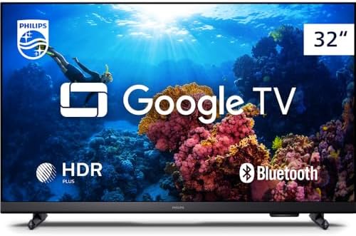 Smart TV Philips 32" HD 32PHG6918/78, Google TV, Comando de Voz, HDR, 3 HDMI, Wifi 5G, Bluetooth