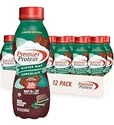 Premier Protein Shake, Winter Mint Chocolate, 30g Protein 1g Sugar 24 Vitamins Minerals Nutrients...