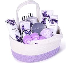 Gift Baskets for Women - Regalos Para Mujer, Body & Earth Gift Sets with Bubble Bath, Shower Gel, Body Lotion, Lavender Spa…
