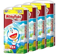 【パンツ ビッグサイズ】マミーポコパンツ ドラえもん オムツ (12~22kg)136枚(34枚×4) [ケース品] 【Amazon.co.jp限定】