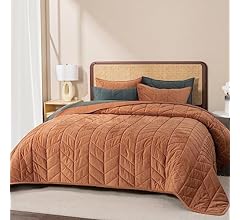 EVERGRACE 3 Pieces Luxurious Velvet King Quilts, Ultra Soft Lightweight Velvet Comforter Set, Matelasse Oversized Bedspread…