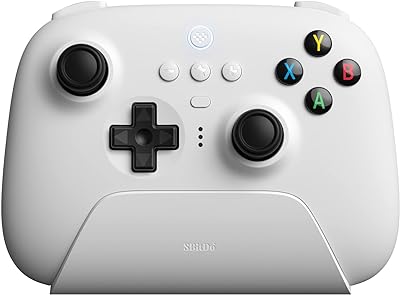 8Bitdo Ultimate 2.4g Wireless Controller with Charging Dock for Windows, Android & Raspberry Pi (White)