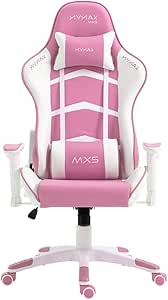 Cadeira Gamer MX5 Giratória Rosa/Branco
