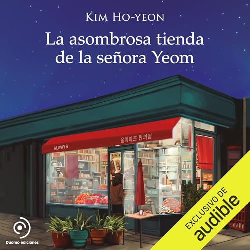 Diseño de la portada del título La asombrosa tienda de la señora Yeom