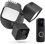 Blink Wired Floodlight Camera + Video Doorbell | Two-way audio, HD day and night video, motion detection, Works with Alexa - (Black)