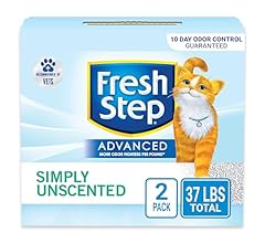 Fresh Step Clumping Cat Litter, Advanced, Simply Unscented, Extra Large, 37 Pounds total (2 Pack of 18.5lb Boxes)