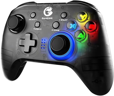 GameSir T4 Pro Wireless Gaming Controller for Windows PC/Switch/Android/iPhone,PC Controller with 4 Programmable Butoons,Dual-Vibration and Turbo Gamepad Joystick with LED Backlight