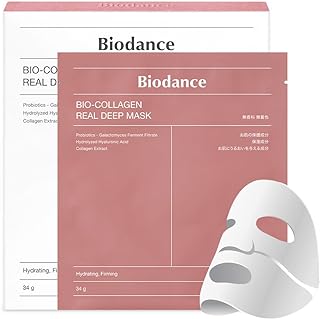 Biodance 【バイオダンス】バイオコラーゲンリアルディープマスク（34g*4枚）|ハイドロゲルマスク|高保湿| ハリツヤ毛穴ケア|べたつかない| 乾燥・敏感肌| 韓国コスメ