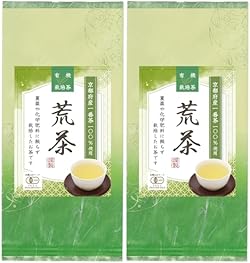 有機栽培 緑茶 煎茶 宇治茶 オーガニック 有機JAS認証 無農薬 無化学肥料 初摘み一 番茶100％使用 100g 【荒茶】 (2袋)