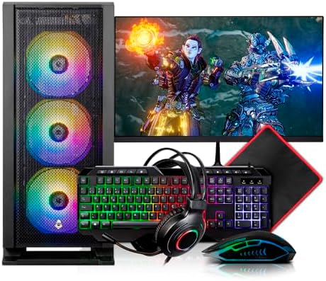 PC Gamer Completo Mancer, AMD Ryzen 5 4600G, 16GB DDR4, SSD 480GB + Monitor 21"