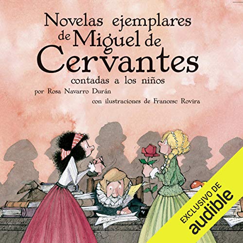 Diseño de la portada del título Las Novelas Ejemplares de Cervantes Contada a los Niños