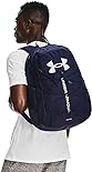 Under Armour Unisex-Adult Hustle Sport Backpack , Midnight Navy (410)/Metallic Silver , One Size Fits All