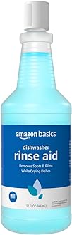 Image of Amazon Basics Dishwasher Rinse Aid Liquid, 32 Fl Oz, Pack of 1