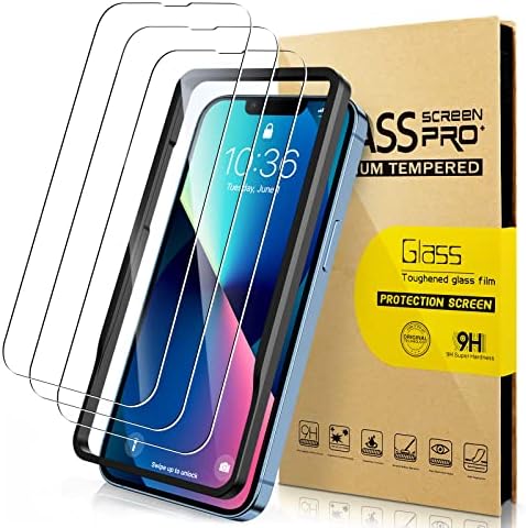 Invoibler 3 Pack Screen Protector Compatible with iPhone 13/13 Pro/14, iPhone 13/13 Pro/14 Screen Protector Tempered Glass, 6.1 Inch [HD Clear] [Anti-Scratch] [Case Friendly] [Bubble Free]