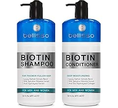 Biotin Shampoo and Conditioner Set - Sulfate and Paraben Free Treatment for Men and Women - Hair Thickening Volumizing Prod…