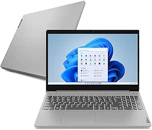 Notebook Lenovo IdeaPad 3i i7-1165G7 8GB 256GB SSD Placa de Vídeo Intel Iris Xe Windows 11 15.6&#34;, Cinza, 82MD0008BR