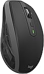 Logitech MX Anywhere 2S Bluetooth Edition kabellose Maus, mehrere Oberflächen, superschnelles Scrollen, aufladbar, mobil, Verbindung zu bis zu 3 Mac/PC-Computern - Graphit