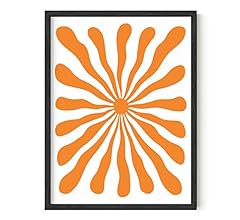 Haus and Hues Orange Pictures for Wall - Orange Poster Hippie Print Colorful Posters, Orange Picture Posters Trippy Abstrac…
