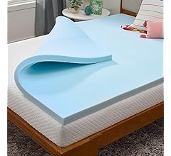 LINENSPA Memory Foam Mattress Topper - 2 Inch Gel Infused Memory Foam - Plush Feel - Cooling and Pressure Relieving - Certi…