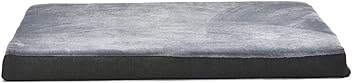 Image of Amazon Basics Gel Foam Mattress Dog Pet Bed with Removable Cover, X-Large, Grey, 41" L x 29" W x 4" H