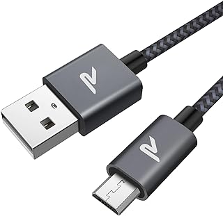 マイクロ usb ケーブル Rampow Micro USB ケーブル【2M/黒】 QC3.0急速充電ケーブル 高速データ転送 ps4コントローラー対応 Android多機種スマホ対応 android充電ケーブル usbケーブル