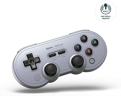 8BitDo SN30 Pro Bluetooth Controller, Hall Effect Joystick Update, Compatible with Switch, PC, macOS, Android, Steam Deck & Raspberry Pi (Gray)