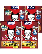 ライオン ニオイをとる砂 猫砂 7歳以上用鉱物タイプ 5.5Lx4袋 ケース販売 LIONPET 【Amazon.co.jp限定】