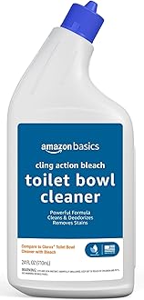 Image of Amazon Basics Toilet Bowl Cleaner Cling Action Formula with Bleach, Fresh Scent, 24 Fl Oz , Pack of 1