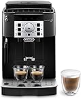 De'Longhi Magnifica S ECAM 22.110.B Kaffeevollautomat mit Milchaufschäumdüse für Cappuccino, mit Espresso Direktwahltasten und Drehregler, 2-Tassen-Funktion, 1,8 Liter Wassertank, Schwarz/Silber