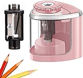 Aogwat Pencil Sharpener Electric Pencil Sharpeners, Portable Pencil Sharpener Kids, Blade to Fast Sharpen, Suitable for No.2/Colored Pencils(6-8mm)/School Pencil Sharpener/Classroom/Office/Home (Pink)