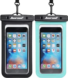 Hiearcool Waterproof Phone Pouch, Waterproof Phone Case for iPhone 15 14 13 12 Pro Max, IPX8 Cellphone Dry Bag Beach Cruise Ship Essentials 2Pack-8.3&#34;