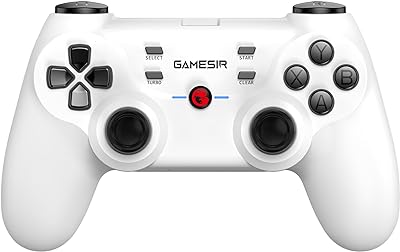 GameSir T3s Wireless Controller for Switch, PC Windows, Bluetooth Controller with Turbo Function, Dual Shock, 25 Hours of Playing Time for Android/iPhone/Android TV Box/Tablet(White)